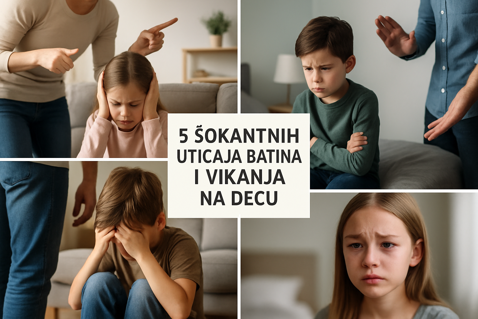 Uticaj batina i vikanja na decu